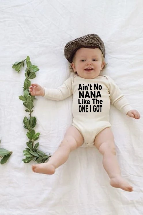 Ain't No Nana Like The One I Got Funny Letter Printing Baby Rompers Autumn Romper Newborn Boy Girls Long Sleeve 
Ain't No Nana Like The One I Got Funny Letter Printing Baby Rompers Autumn Romper Newborn Boy Girls Long Sleeve