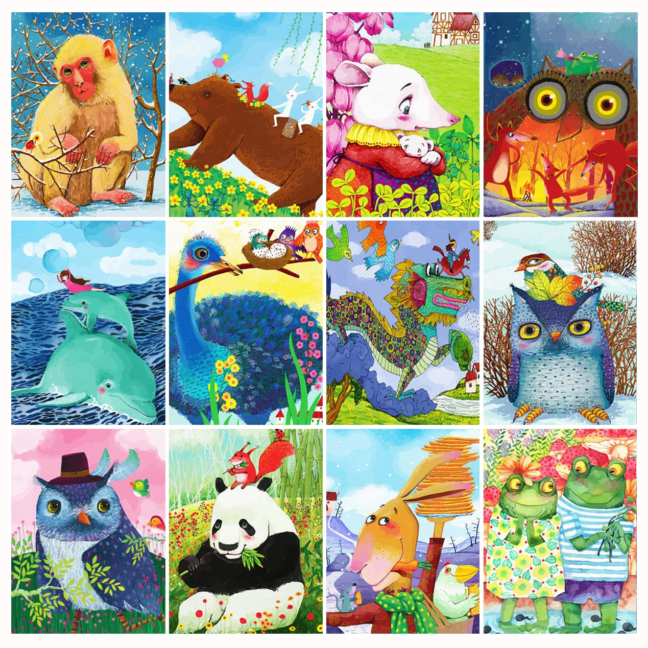 40x50cm Frame DIY Painting By Numbers acrylic Colorful Animals Hand Painted Oil Paint By Numbers For Home Decor Art
40x50cm Frame DIY Painting By Numbers acrylic Colorful Animals Hand Painted Oil Paint By Numbers For Home Decor Art