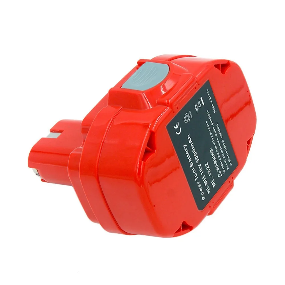 1822 Rechargeable Battery 18V 3.0Ah Ni-Mh Replacement Power Tools Battery for Makita 1833 1834 1835 4334D 6343D Cordless Drills
1822 Rechargeable Battery 18V 3.0Ah Ni-Mh Replacement Power Tools Battery for Makita 1833 1834 1835 4334D 6343D Cordless Drills