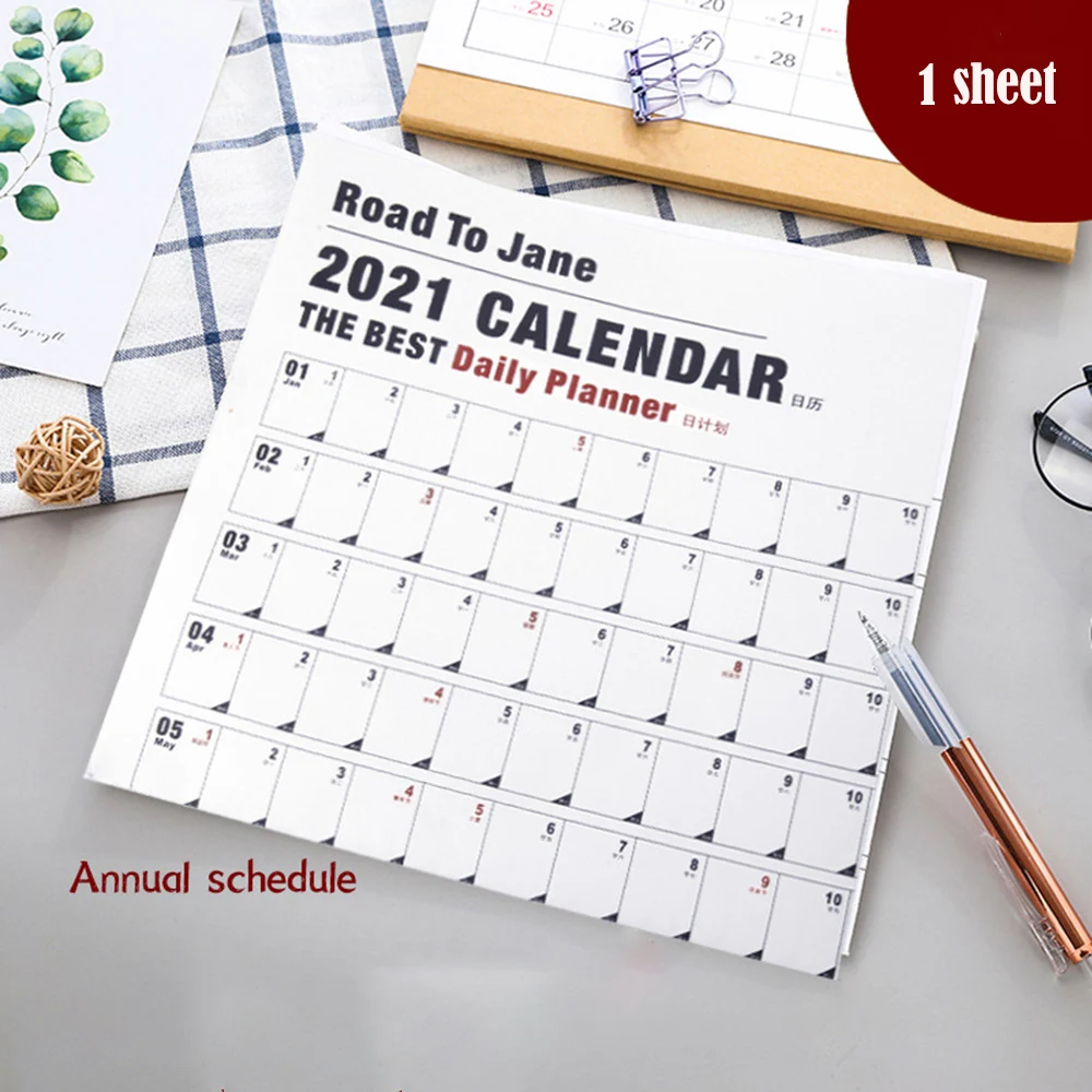 New 2021 Block Year Planner Daily Plan English Chinese Wall Calendar 365 Days Countdown Agenda Home School Office Supplies
New 2021 Block Year Planner Daily Plan English Chinese Wall Calendar 365 Days Countdown Agenda Home School Office Supplies