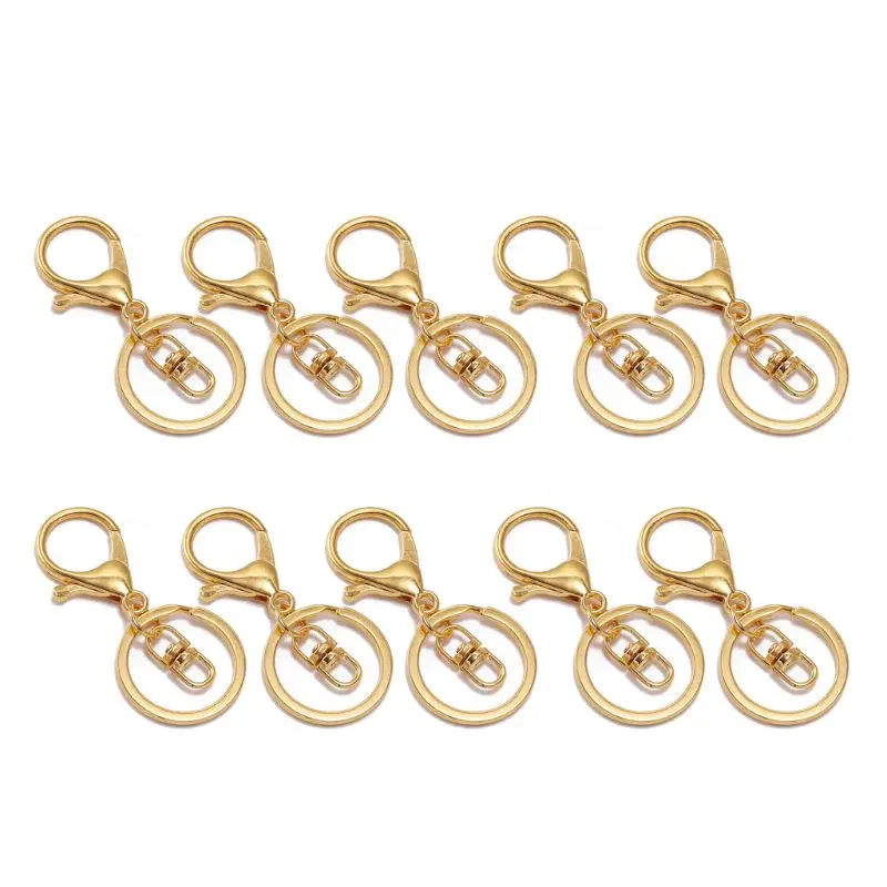 10Pcs Metal Swivel Clasp Key Ring Metal Lobster Claw Clasp Keychain Jewelry DIY
10Pcs Metal Swivel Clasp Key Ring Metal Lobster Claw Clasp Keychain Jewelry DIY