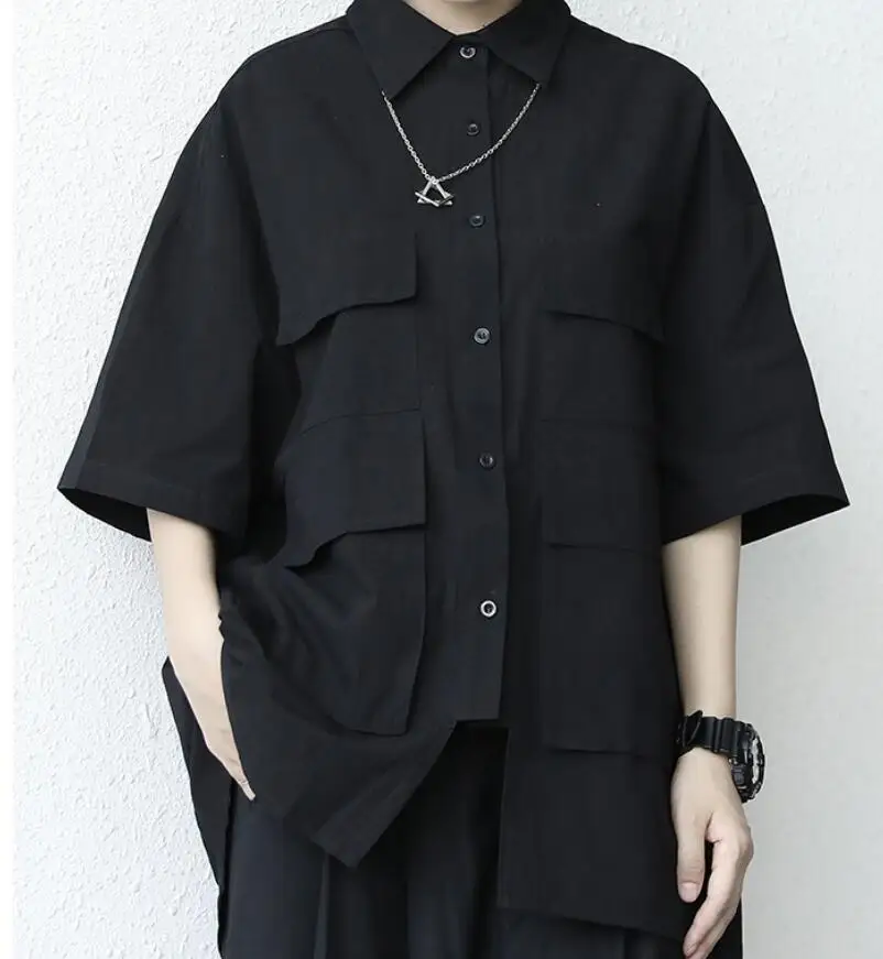 HOT / Summer Women New Fashion Personalized Customize large size Large pocket loose short-sleeved cotton shirt/S-6XL
HOT / Summer Women New Fashion Personalized Customize large size Large pocket loose short-sleeved cotton shirt/S-6XL