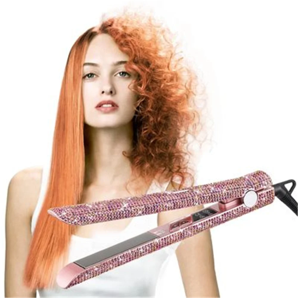Professional Hair Tools Crystal Acrylic Dimond Rhinestone Ceramic Flat Iron Hair Straightener Hair Curlers Electric Curling
Professional Hair Tools Crystal Acrylic Dimond Rhinestone Ceramic Flat Iron Hair Straightener Hair Curlers Electric Curling