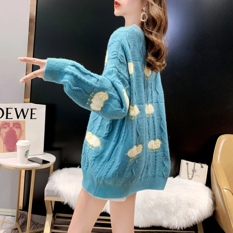 H.SA 2020 Winter Women Clothing Warm Thick Pullover and Sweaters Twisted Sheep Jumpers Christmas Sweaters Lovely pullover Women 
H.SA 2020 Winter Women Clothing Warm Thick Pullover and Sweaters Twisted Sheep Jumpers Christmas Sweaters Lovely pullover Women