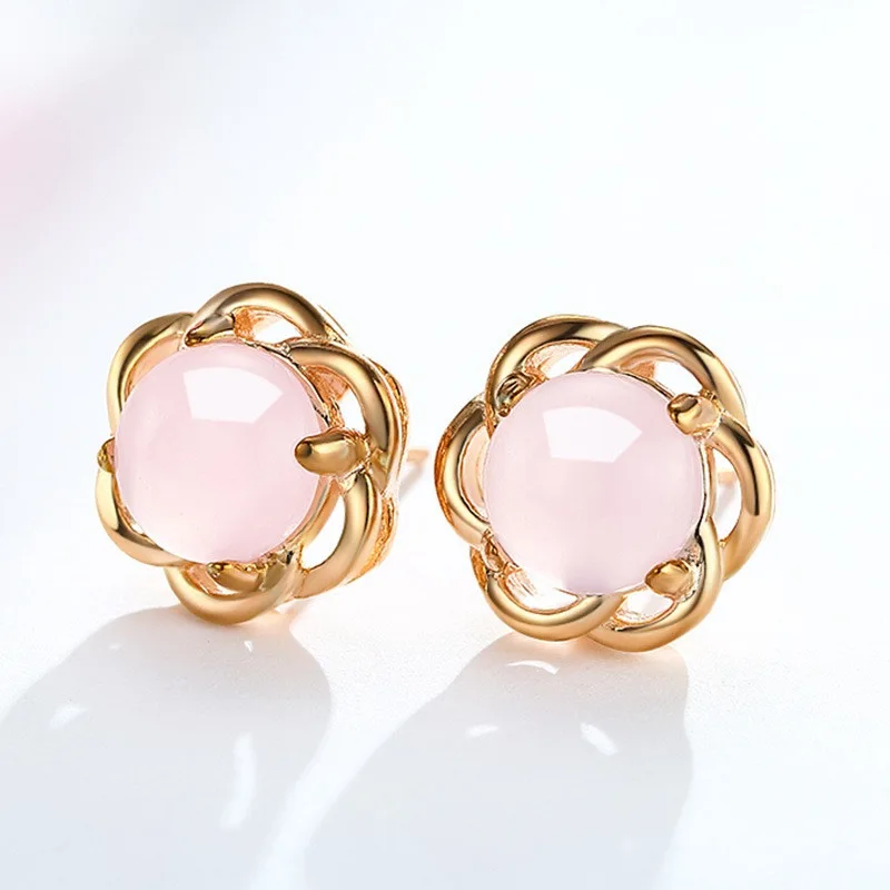 Popular Crystal Rose Gold Jewellery Womens Girls Pink Stud Earrings For Birthday Wedding Gift
Popular Crystal Rose Gold Jewellery Womens Girls Pink Stud Earrings For Birthday Wedding Gift