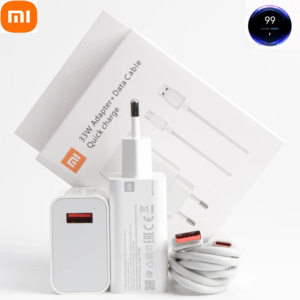 33w charger xiaomi EU Turbo Charger Original type C cable For Xiaomi redmi note 9pro POCO X3 nfc Mi 10 9 9t pro note 10 10X Lite
33w charger xiaomi EU Turbo Charger Original type C cable For Xiaomi redmi note 9pro POCO X3 nfc Mi 10 9 9t pro note 10 10X Lite