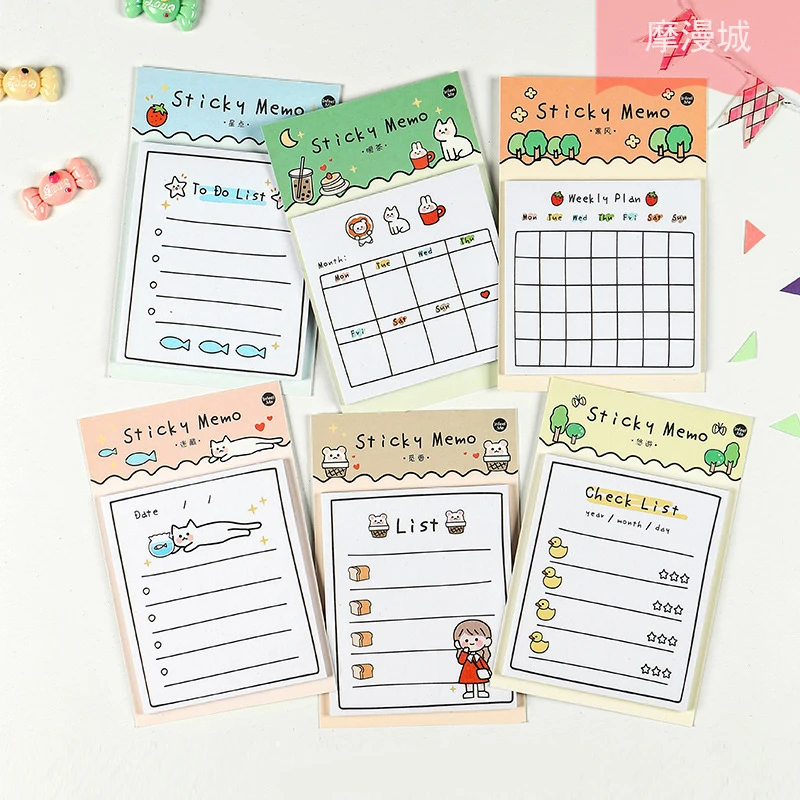 40pcs Kawaii Check In List To Do List Cute Planners Scrapbooking Background Decoration School Stationery Sticky Memo 85*130mm 
40pcs Kawaii Check In List To Do List Cute Planners Scrapbooking Background Decoration School Stationery Sticky Memo 85*130mm