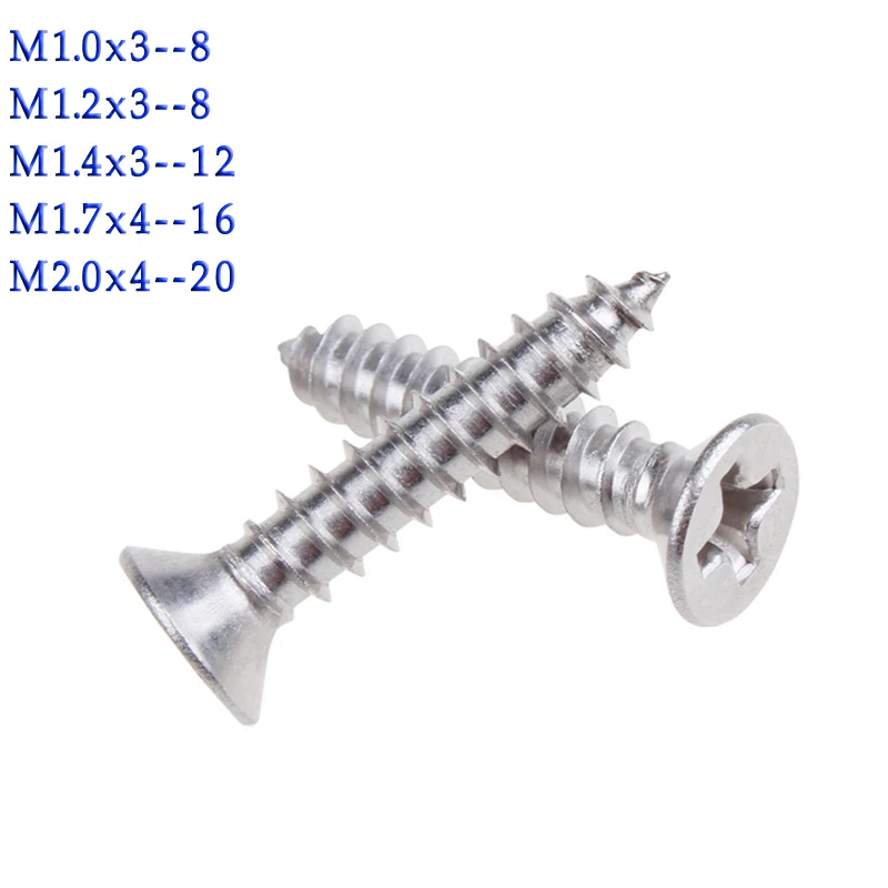 300pcs philips csk head self tapping minis screw M1.0 M1.2 M1.4 M1.7 M2 SUS304 stainless steel cross drive flat head micro screw
300pcs philips csk head self tapping minis screw M1.0 M1.2 M1.4 M1.7 M2 SUS304 stainless steel cross drive flat head micro screw