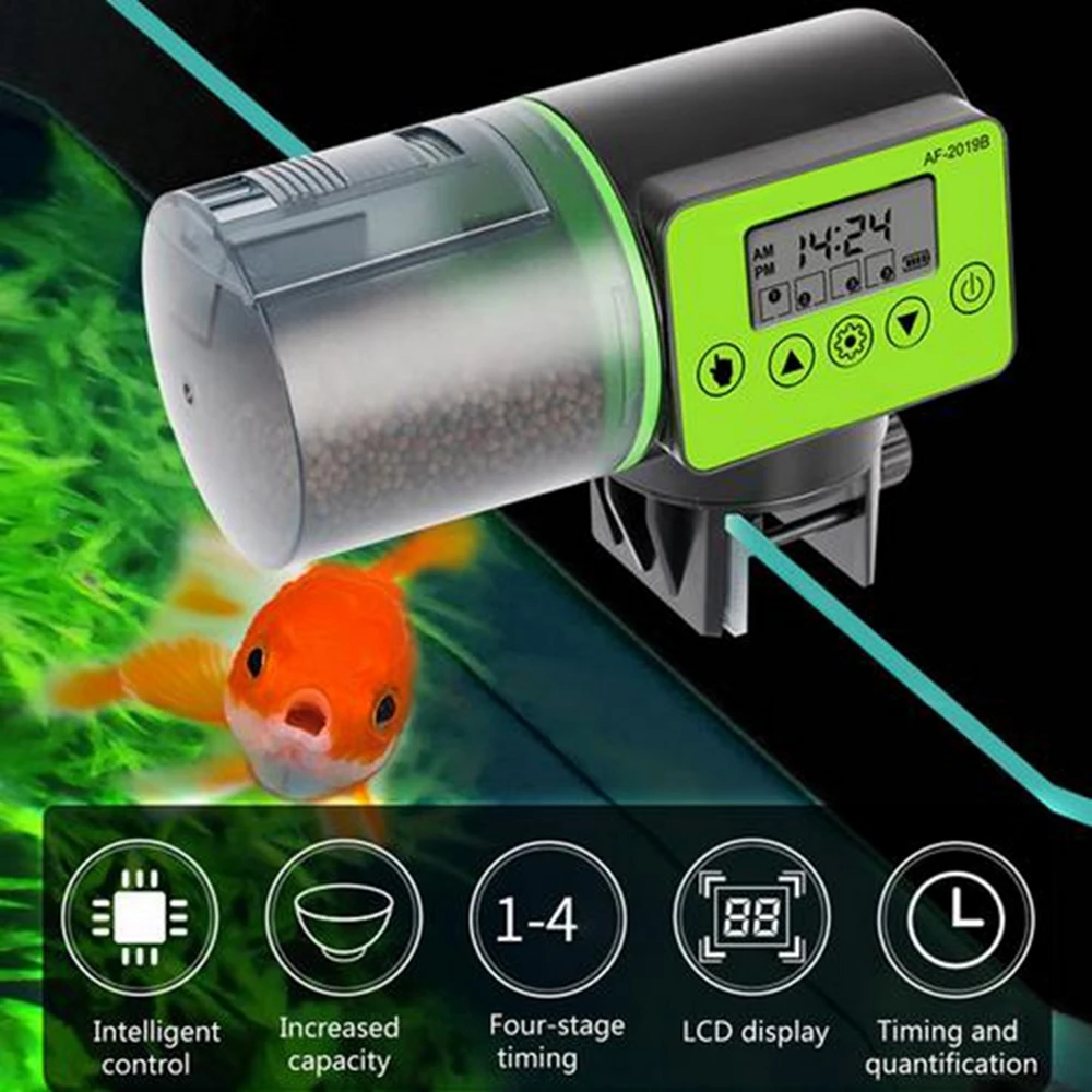Smart Automatic Fish Feeder Aquarium Tank Electrical Timer Digital LCD Indicates Food Feeding Electronic Feeder Fish Tank Tool
Smart Automatic Fish Feeder Aquarium Tank Electrical Timer Digital LCD Indicates Food Feeding Electronic Feeder Fish Tank Tool