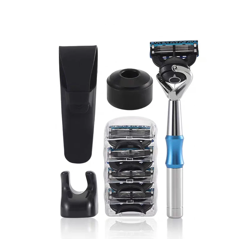 Men Manual Face Care Shaving Razor Metal Black Handle Set 5-Layer Stainless Steel Safty Blade Compatible For Gillettee Fusion 5
Men Manual Face Care Shaving Razor Metal Black Handle Set 5-Layer Stainless Steel Safty Blade Compatible For Gillettee Fusion 5
