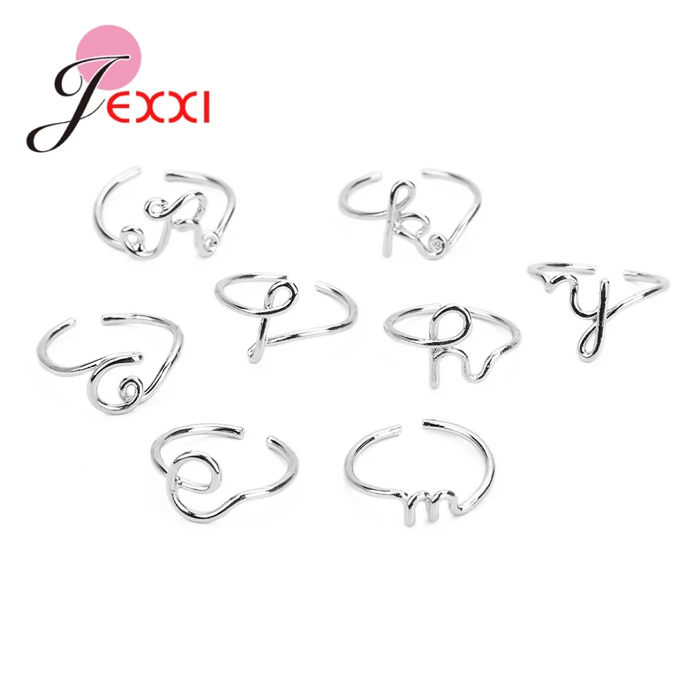 High Quality 925 Sterling Silver Open Rings For Women Cubic Zircon Initial Letter Simple Ring A-Z Any Alphabet Finger Band Rings
High Quality 925 Sterling Silver Open Rings For Women Cubic Zircon Initial Letter Simple Ring A-Z Any Alphabet Finger Band Rings