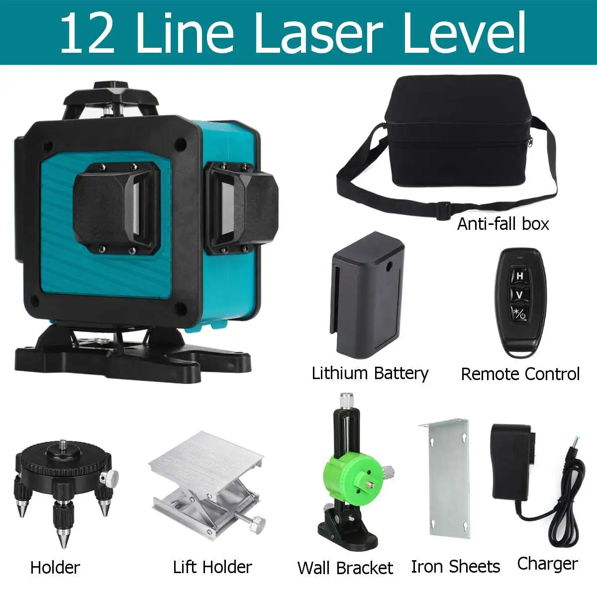 Rotary Laser Level 360 12 Lines 3D Green Beam Cross Line Laser leveler Self-Leveling Horizontal Vertical Indoor Outdoor
Rotary Laser Level 360 12 Lines 3D Green Beam Cross Line Laser leveler Self-Leveling Horizontal Vertical Indoor Outdoor