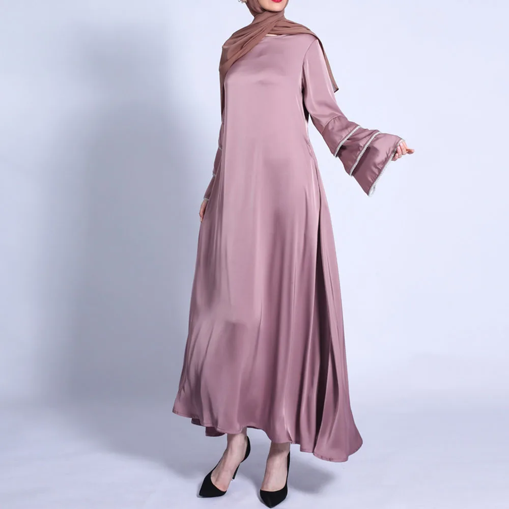 Muslim Dress Women's Fashion 2021 Spring Summer Matte Three-layer Sleeves Loose Casual Solid Color Round Neck Maxi Dress
Muslim Dress Women's Fashion 2021 Spring Summer Matte Three-layer Sleeves Loose Casual Solid Color Round Neck Maxi Dress