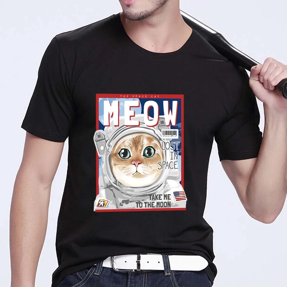 Fashion Men's T-shirt Casual Cartoon Aerospace Cute Kitty Printed Pattern Top O-Neck Slim Commuter T-shirt Soft Black Clothing
Fashion Men's T-shirt Casual Cartoon Aerospace Cute Kitty Printed Pattern Top O-Neck Slim Commuter T-shirt Soft Black Clothing