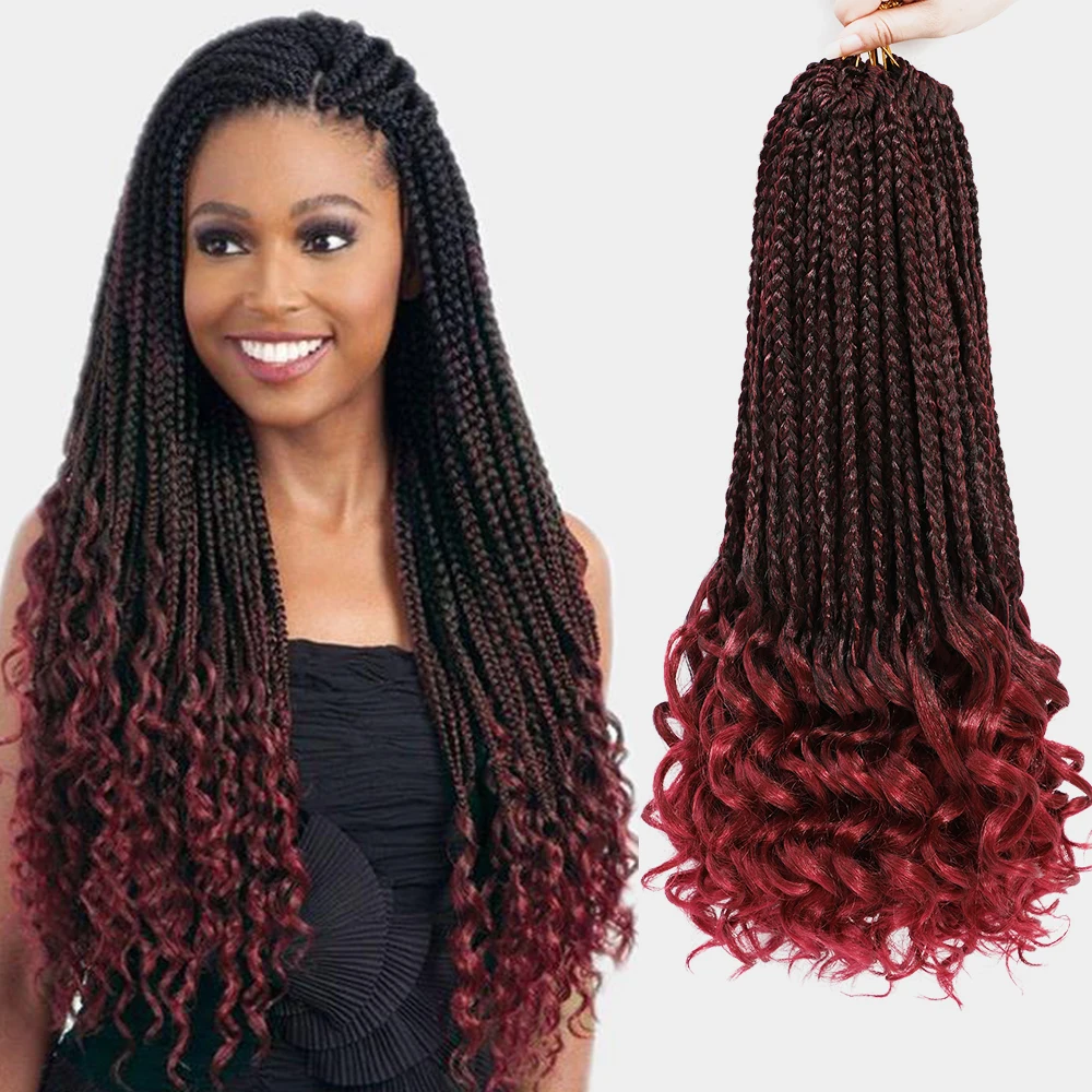 Faux Locs Synthetic Braiding Hair Wig Black Ombre Color 18Inch Box Braid Soft Dreadlocks 24Strands Crochet Hair For Women
Faux Locs Synthetic Braiding Hair Wig Black Ombre Color 18Inch Box Braid Soft Dreadlocks 24Strands Crochet Hair For Women