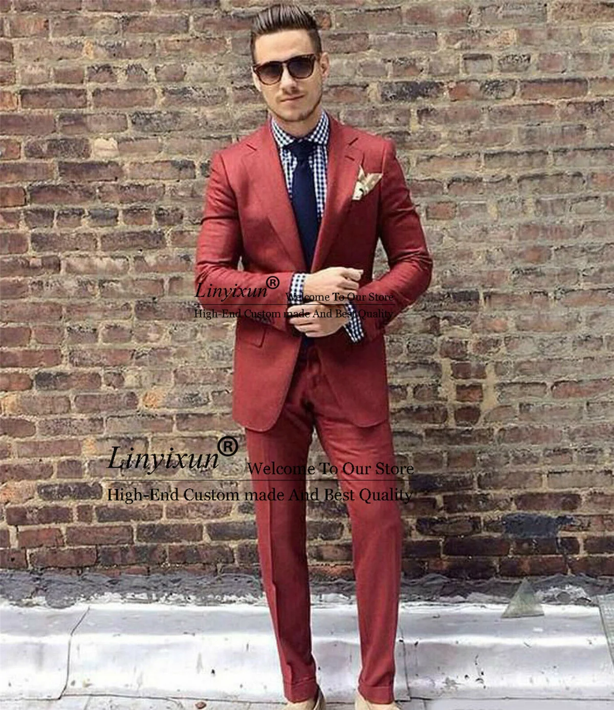 Handsome Men Suits Notched Lapel Wedding Blazers Male Tuxedos Groom Wear Tailored Prom 2 Pieces (Jackets+Pants) Costume homme
Handsome Men Suits Notched Lapel Wedding Blazers Male Tuxedos Groom Wear Tailored Prom 2 Pieces (Jackets+Pants) Costume homme