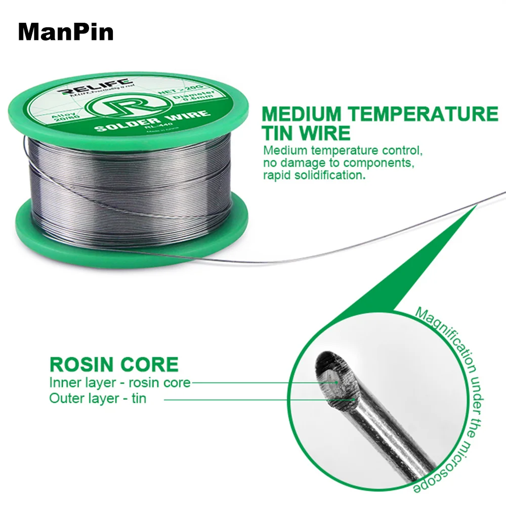RL440 20g Solder Wire Alloy20/80 Active Medium Temperature Rosin Core Welding Tin Line Cell Phone Repair Environmental-friendly | Мобильные