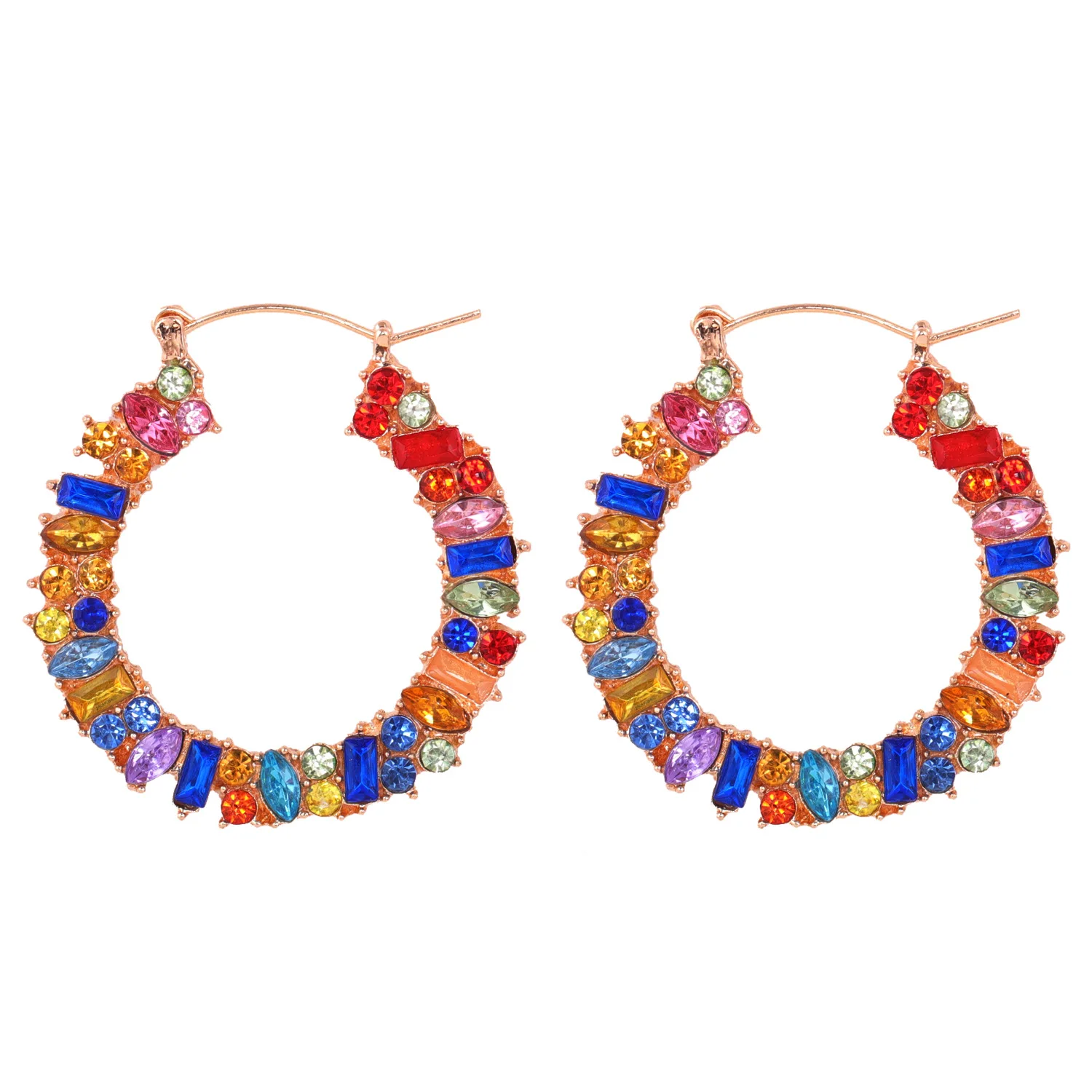 HYSECMAO New Design Shiny Colorful Rhinestone Round Pendant Dangle Drop Earrings High-Quality Crystal Accessories For Women Gift
HYSECMAO New Design Shiny Colorful Rhinestone Round Pendant Dangle Drop Earrings High-Quality Crystal Accessories For Women Gift