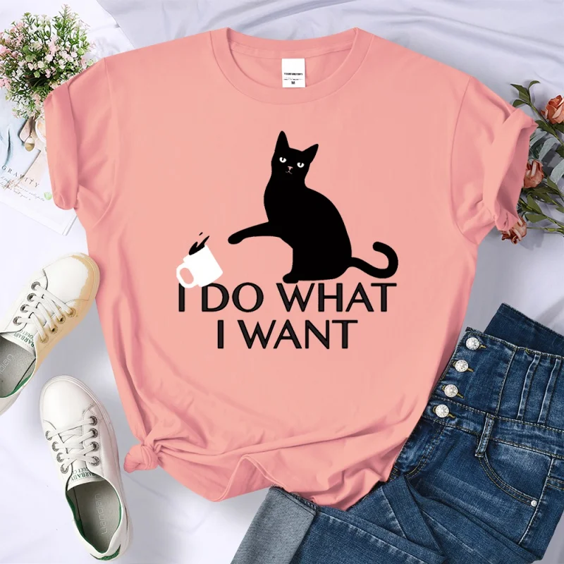 I Do What I Want Black Cat Printing T Shirt Womens Loose Oversize New Tee Clothes Summer Brand Tops Creativity T Shirts Women'S
I Do What I Want Black Cat Printing T Shirt Womens Loose Oversize New Tee Clothes Summer Brand Tops Creativity T Shirts Women'S
