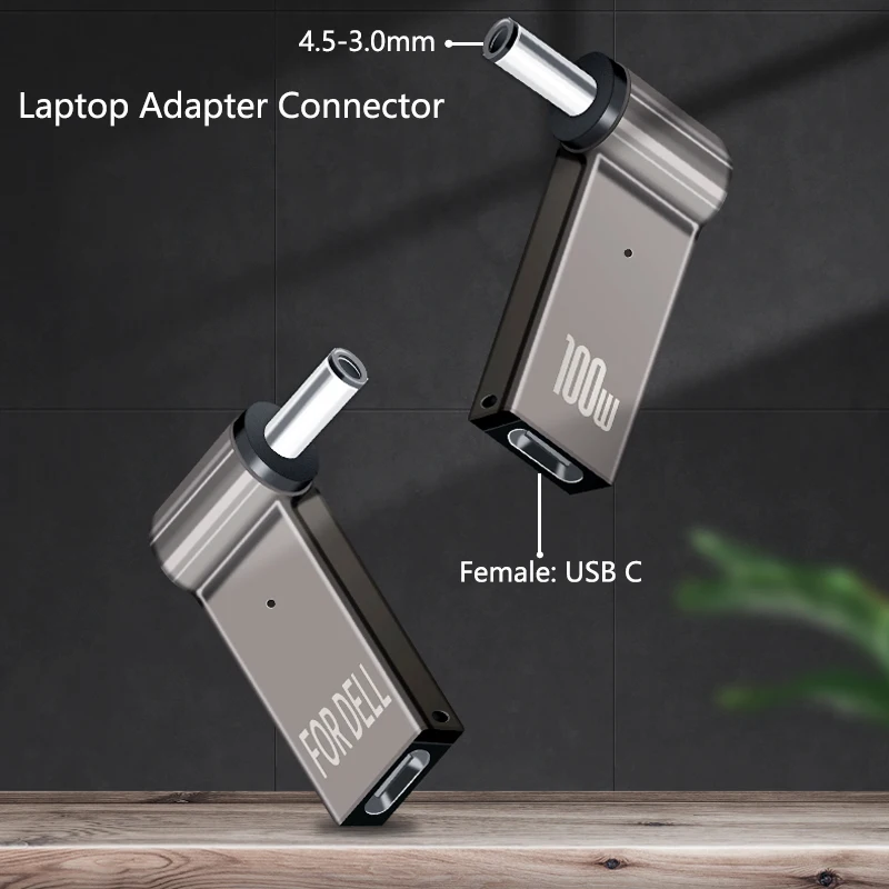 100W USB C to 4.5x3.0mm Laptop Dc Power Jack Connector Fast Charging Cable Cord for Dell Inspiron Vostro 5502 5509 5401 5402
100W USB C to 4.5x3.0mm Laptop Dc Power Jack Connector Fast Charging Cable Cord for Dell Inspiron Vostro 5502 5509 5401 5402