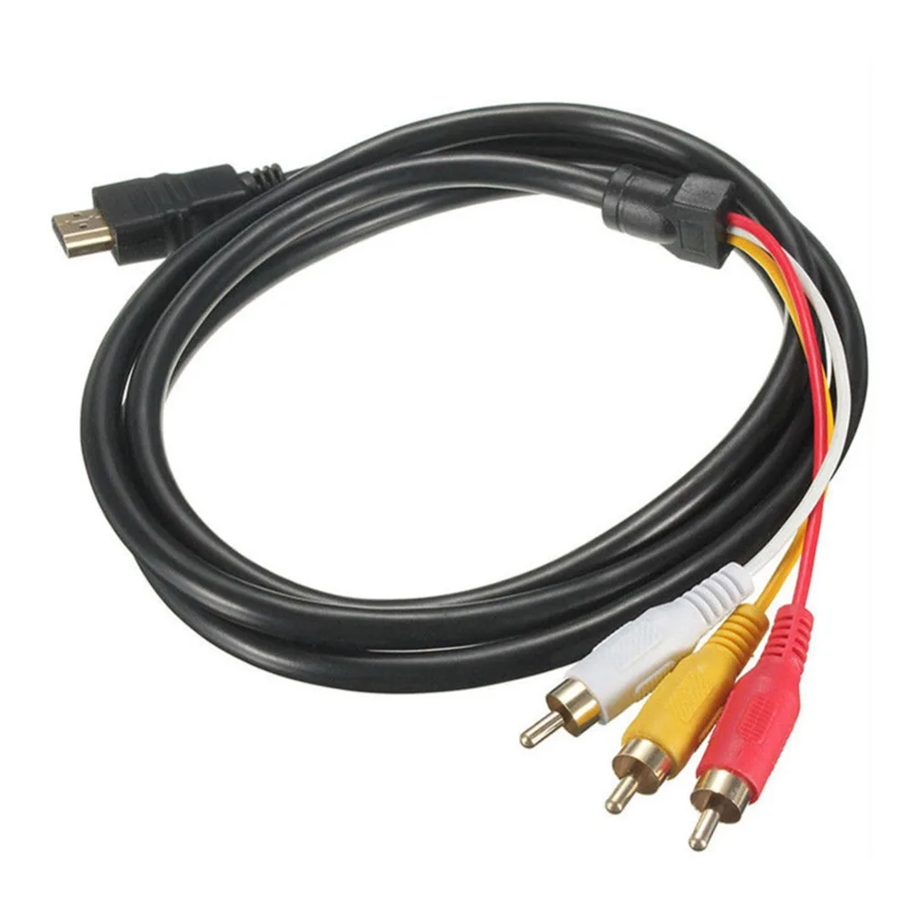 5 футов Видео Аудио AV компонент конвертер адаптер кабель HDMI-Совместимость с 3-RCA