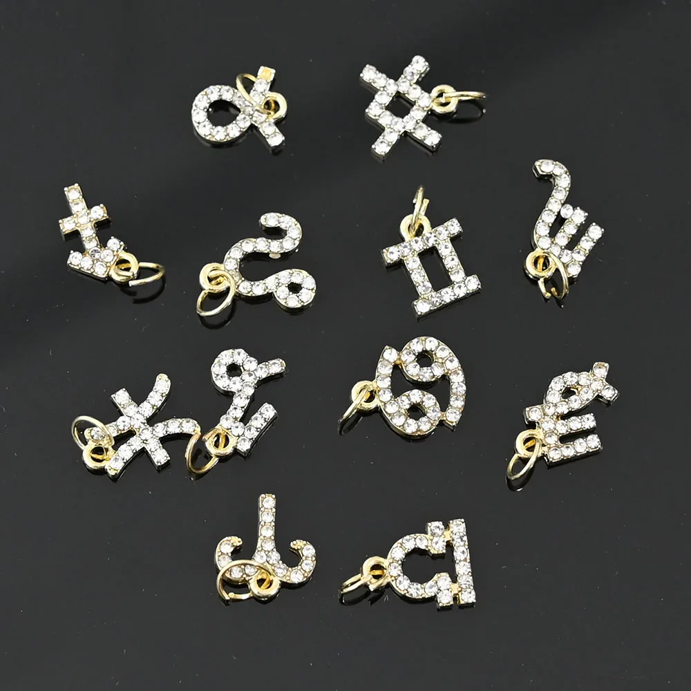 10pcs/bag Zodiac Nail Charms Twelve Constellation Rhinetone Charms 3D Nail Charms,Nails Art Decoration Supplies (Gold Alloy) NK1
10pcs/bag Zodiac Nail Charms Twelve Constellation Rhinetone Charms 3D Nail Charms,Nails Art Decoration Supplies (Gold Alloy) NK1