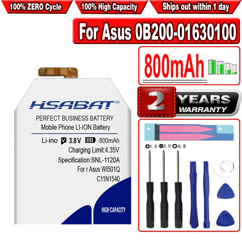 HSABAT 800mAh C11N1540 Smart Watch Battery for Asus 0B200-01630100
HSABAT 800mAh C11N1540 Smart Watch Battery for Asus 0B200-01630100