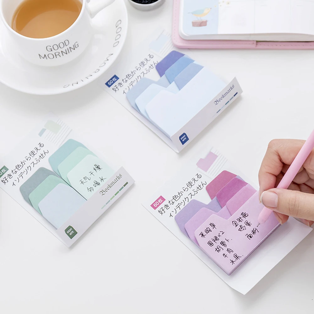 60 Sheet/Pack Gradient Color Sticky Note Stitching Notepad Stickers Cute Memo Pad DIY Kawaii Stationery Student Diary Supplies
60 Sheet/Pack Gradient Color Sticky Note Stitching Notepad Stickers Cute Memo Pad DIY Kawaii Stationery Student Diary Supplies