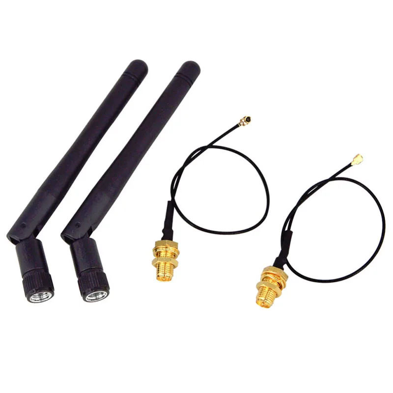

2 шт./лот 2,4 ГГц 3DBi Wi-Fi 2,4G Антенна внешняя Мужская Беспроводная роутер + PCI U.FL IPX на RP SMA Штекерный кабель
