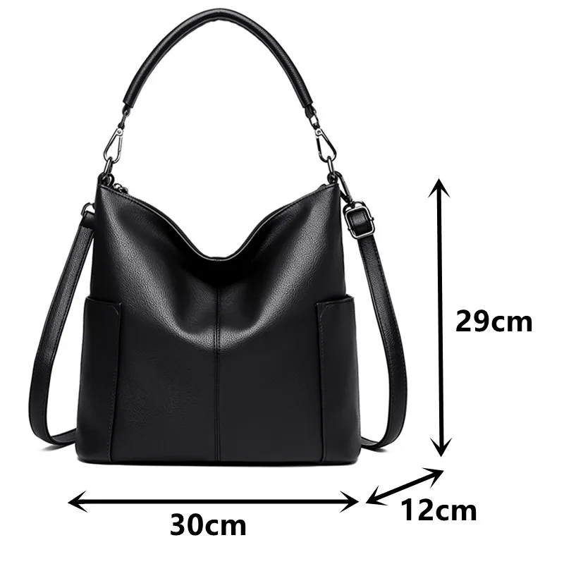 Classic Black Women Shoulder Bag High Quality Pu Leather Tote Handbags Large Capacity Messenger Bag Luxury Ladies Crossbody Bags
Classic Black Women Shoulder Bag High Quality Pu Leather Tote Handbags Large Capacity Messenger Bag Luxury Ladies Crossbody Bags