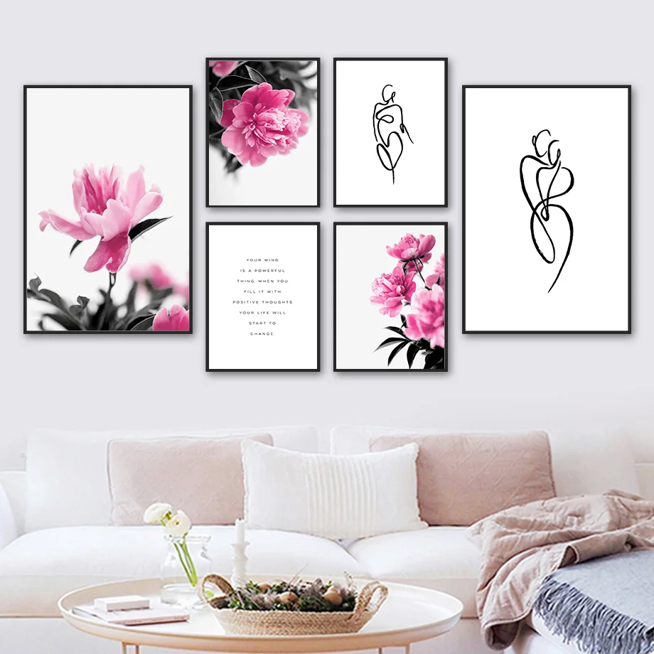 Peony Sakura Flower Plant Body Line Quote Wall Art Canvas Painting Nordic Posters And Prints Wall Pictures For Living Room Decor
Peony Sakura Flower Plant Body Line Quote Wall Art Canvas Painting Nordic Posters And Prints Wall Pictures For Living Room Decor