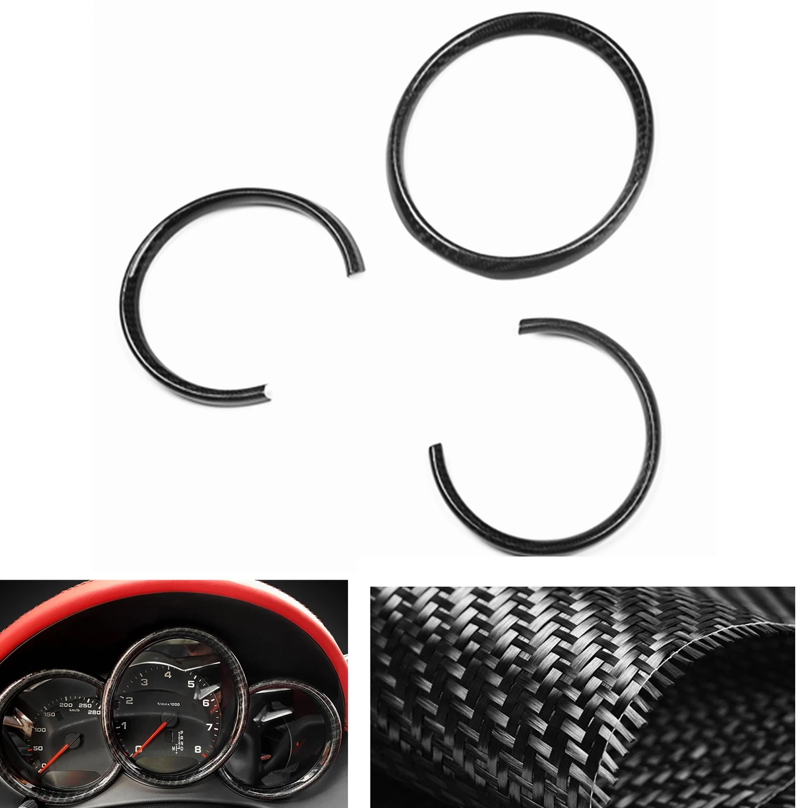 

Автомобильная центральная консоль из углеродного волокна, приборная панель, измеритель приборной панели, крышка капсулы, отделка, наклейка для Porsche 718 Boxster Cayman 2016-2021