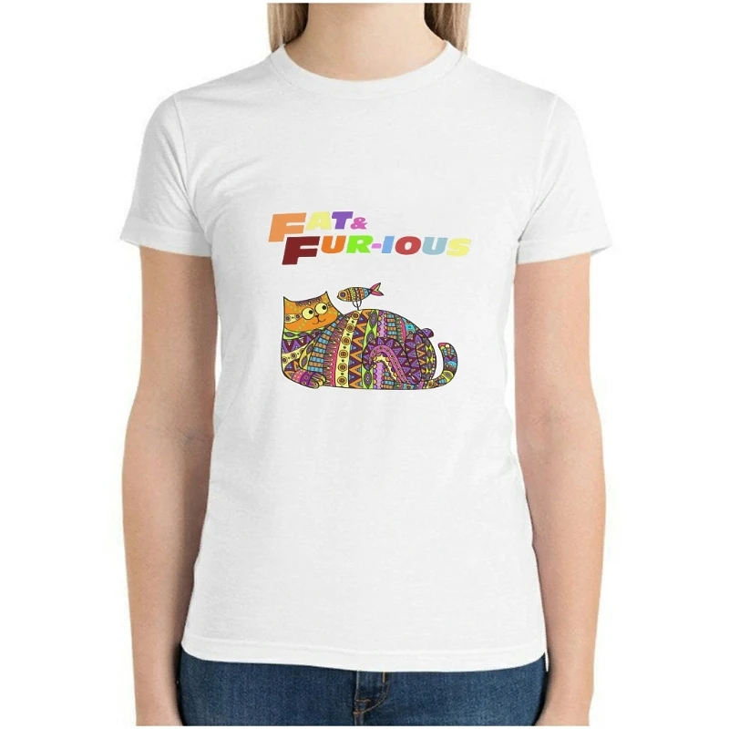 Футболка женская хлопковая с коротким рукавом и принтом «кошка»
Футболка женская хлопковая с коротким рукавом и принтом «кошка»