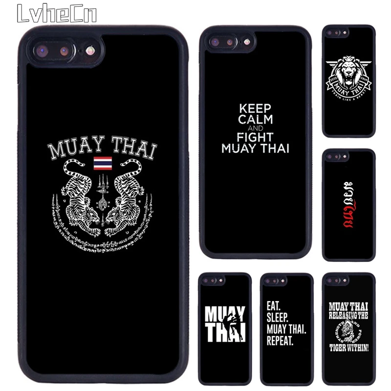 LvheCn Муай Тайский чехол для iPhone 5 SE 6s 7 8 Plus 11 12 Pro X XR XS Max Samsung galaxy S7 S8 S9 S10|Бамперы| |