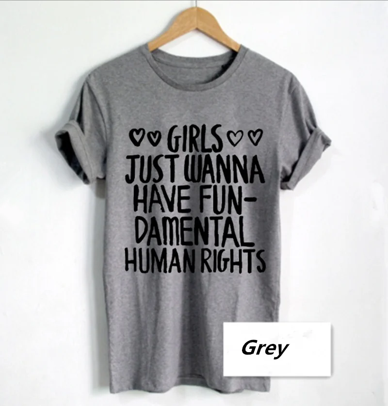 Feminist Shirt Girls Just Wanna Have Fundamental Human Rights Letter Print Women T Shirts Cotton Casual Funny T Shirt Gothic
Feminist Shirt Girls Just Wanna Have Fundamental Human Rights Letter Print Women T Shirts Cotton Casual Funny T Shirt Gothic