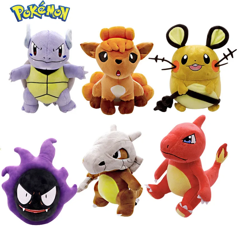 

Pokemon Charmander Gastly Wartortle Cubone Dedenne Charmeleon Arbok Froakie Vulpix Anime Plush Doll Child Birthday Gift Toys