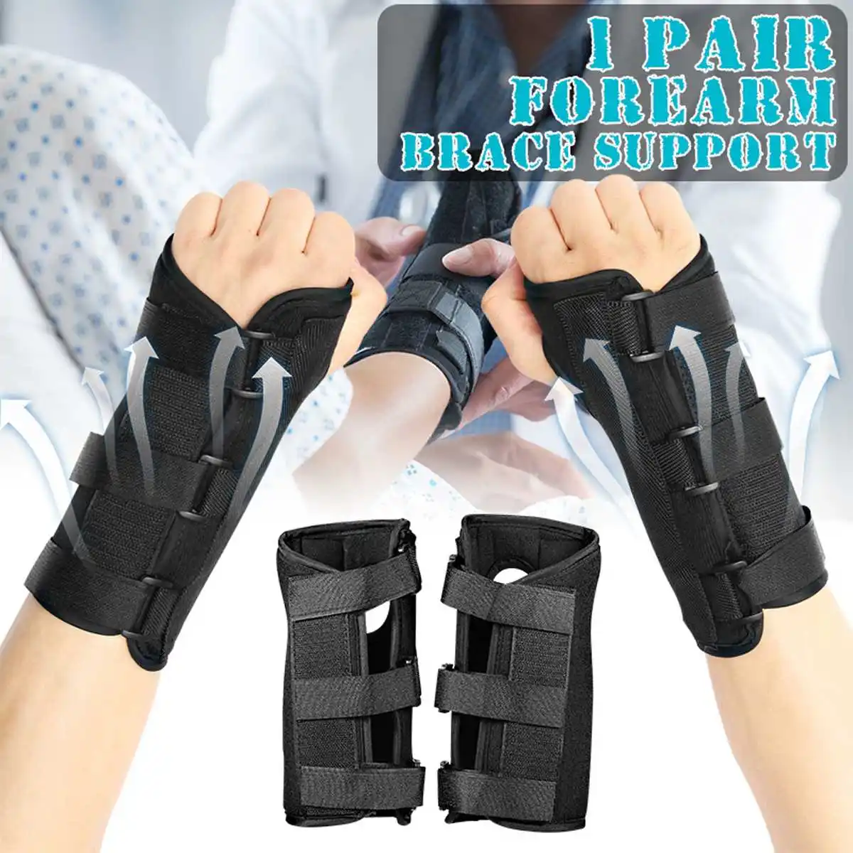 1 Pair Breathable Carpal Tunnel Wrist Support Sprain Forearm Splint Orthotic Brace Bandage Belt Sports Wrist Protector belt
1 Pair Breathable Carpal Tunnel Wrist Support Sprain Forearm Splint Orthotic Brace Bandage Belt Sports Wrist Protector belt