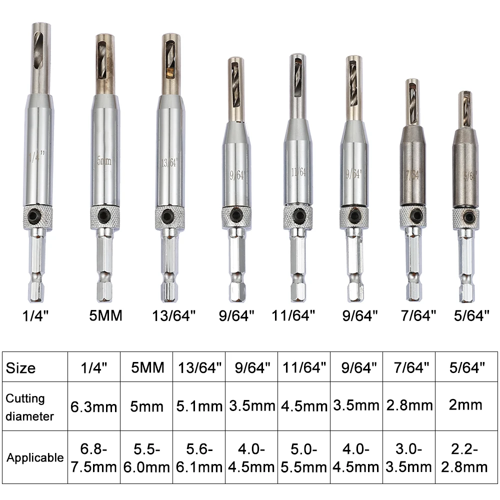 Power Tool Core Drill Bit Set Hole Puncher Hinge Tapper for Doors Self Center Woodworking Tools milling cutter 10pcs/set 
Power Tool Core Drill Bit Set Hole Puncher Hinge Tapper for Doors Self Center Woodworking Tools milling cutter 10pcs/set
