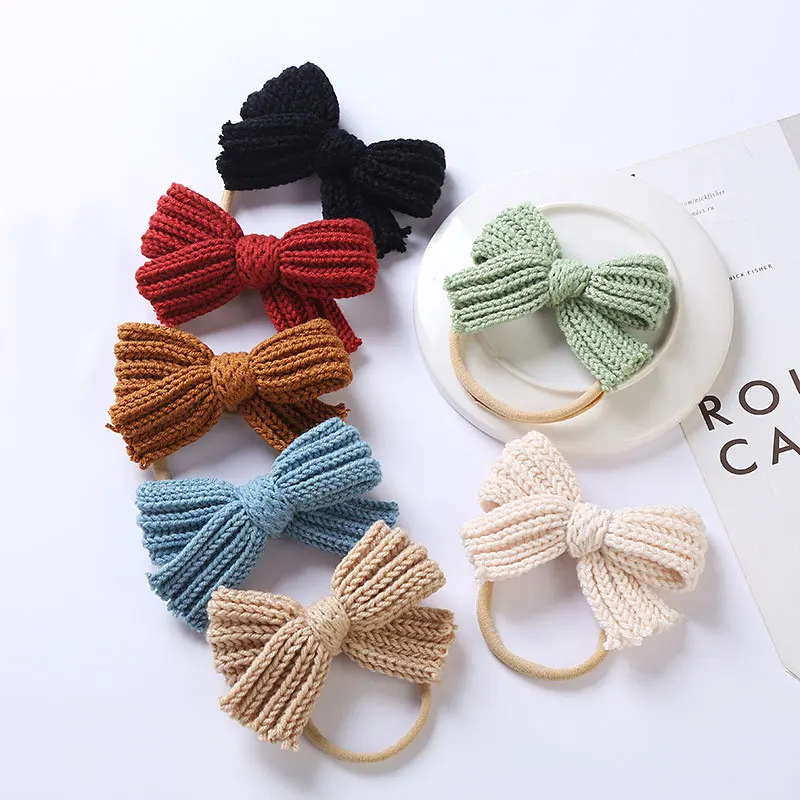 Knitted Hair Ring For Baby Girls Hair Accessories Sweet Cute Elastic Woolen Headbands 1PC Solid Color Baby Bow Headband
Knitted Hair Ring For Baby Girls Hair Accessories Sweet Cute Elastic Woolen Headbands 1PC Solid Color Baby Bow Headband