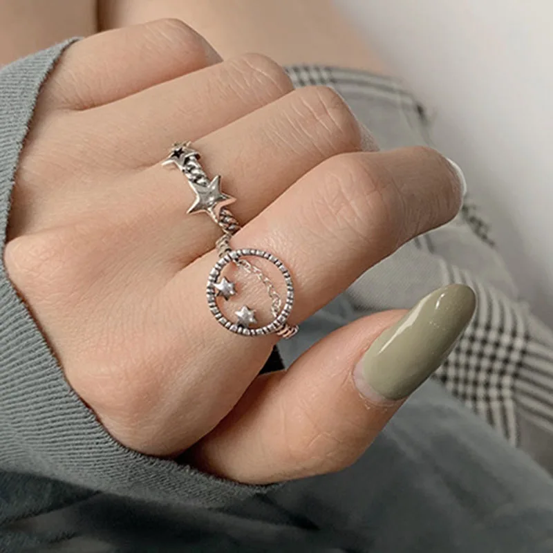 Hot New Trendy Hollow Star Pentagram Couples Rings Jewelry for Women Party Accessories Gifts 
Hot New Trendy Hollow Star Pentagram Couples Rings Jewelry for Women Party Accessories Gifts