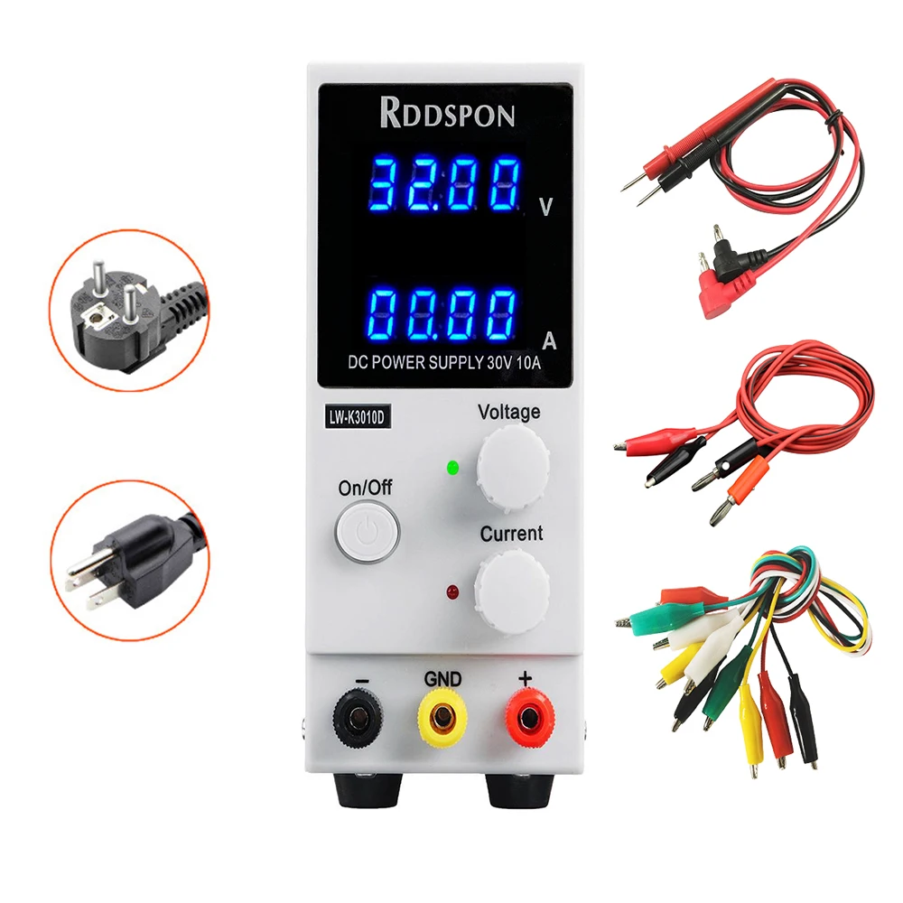 New DC Power Supply 30V 10A Adjustable 4 Digit Display Mini Laboratory Power Supply Voltage Regulator LW-K3010D For Phone Repair
New DC Power Supply 30V 10A Adjustable 4 Digit Display Mini Laboratory Power Supply Voltage Regulator LW-K3010D For Phone Repair