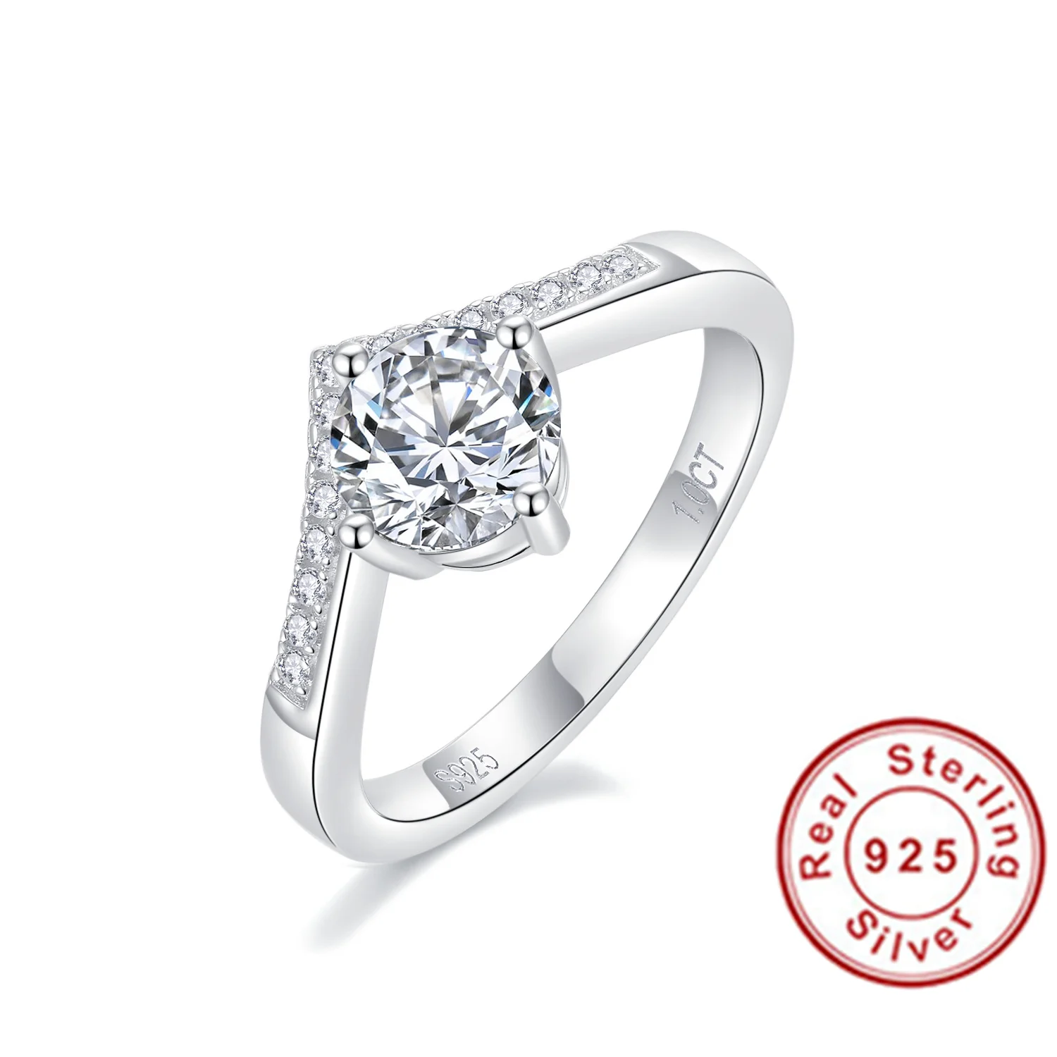 Christmas Women Girl Gift 1ct 2ct Round Cut EF VVS1 Moissanite 925 Silver Ring Diamond Test Passed Fashion Girlfriend
Christmas Women Girl Gift 1ct 2ct Round Cut EF VVS1 Moissanite 925 Silver Ring Diamond Test Passed Fashion Girlfriend