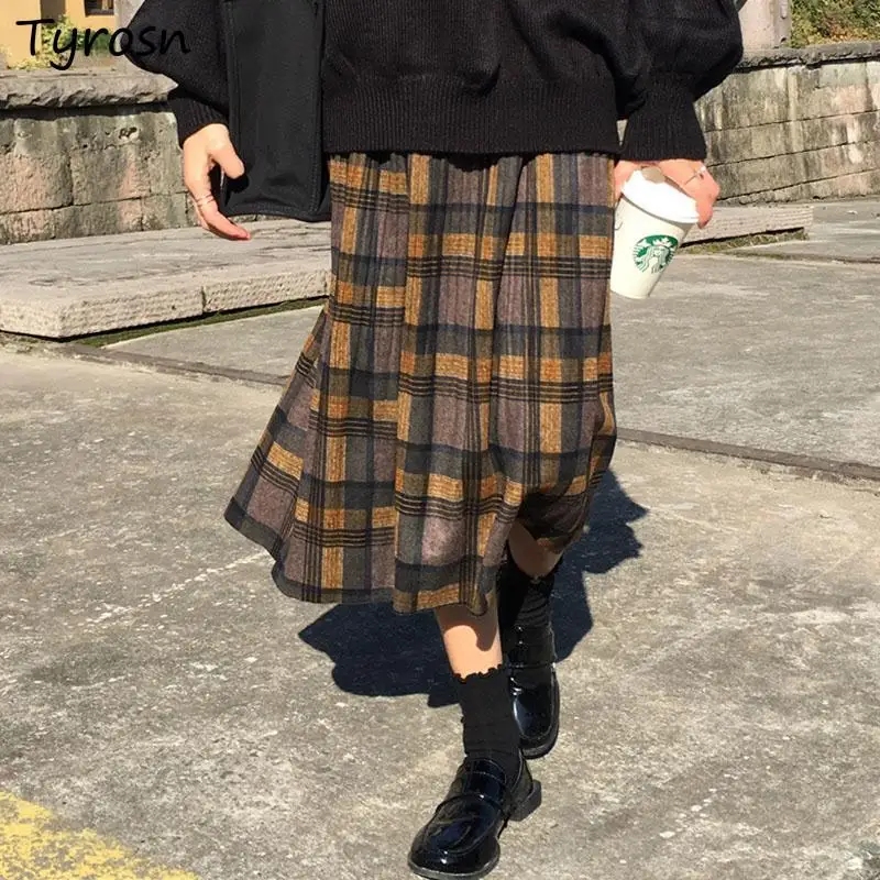Autumn Winter Plaid Skirts Pleated Fashion Harajuku Chic Preppy Style Vintage Mid Calf All Match Students Women Faldas Ulzzang
Autumn Winter Plaid Skirts Pleated Fashion Harajuku Chic Preppy Style Vintage Mid Calf All Match Students Women Faldas Ulzzang