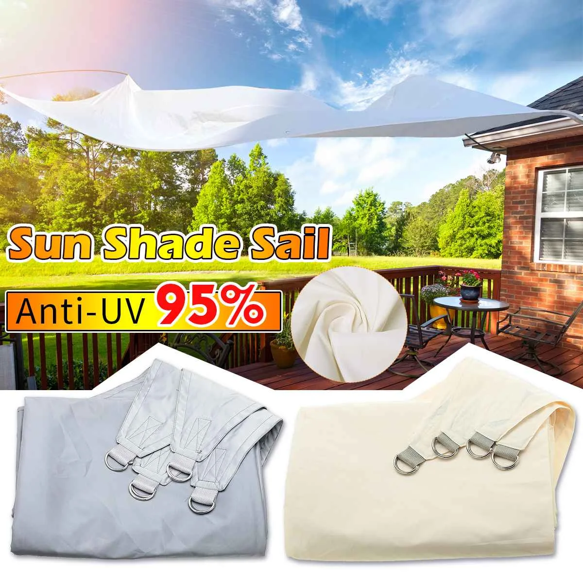 3*4m 95% UV Protection Waterproof Polyester Rectangle Awning Sun Shelter Shading Awning Sun Shade Sail Net Outdoor Durable
3*4m 95% UV Protection Waterproof Polyester Rectangle Awning Sun Shelter Shading Awning Sun Shade Sail Net Outdoor Durable