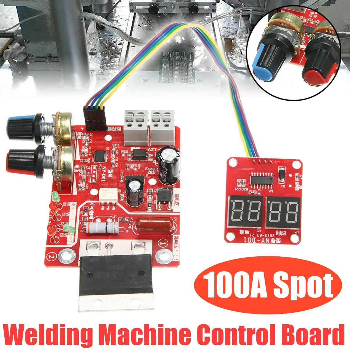 NY-D01 Spot Welder Control Board Compatible Thyristor Spot Welder Time Current Controller Control Panel Circuit Board Module Red
NY-D01 Spot Welder Control Board Compatible Thyristor Spot Welder Time Current Controller Control Panel Circuit Board Module Red