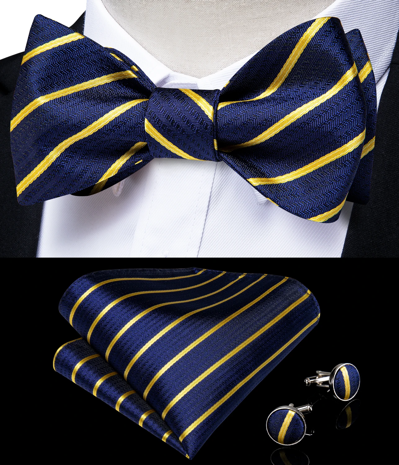 Men Luxury Yellow Striped Navy Bow Tie Wedding Party Men Butterfly Groom Cravat Gravata Men Bowknot Gift For Men #3011 DiBanGu
Men Luxury Yellow Striped Navy Bow Tie Wedding Party Men Butterfly Groom Cravat Gravata Men Bowknot Gift For Men #3011 DiBanGu