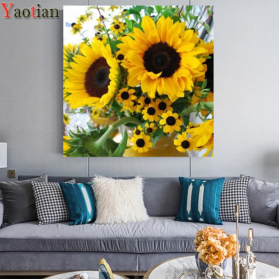 5D DIY Diamond painting Cross stitch Sunflower pattern Diamond embroidery Full Square Round Diamond mosaic Flower
5D DIY Diamond painting Cross stitch Sunflower pattern Diamond embroidery Full Square Round Diamond mosaic Flower