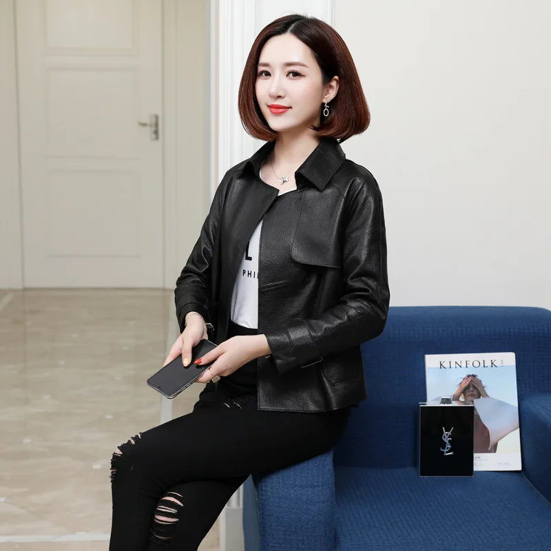 Real New Leather Jacket Short Leather Jacket Women 100% Sheepskin Coat Spring Autumn Casual Chaqueta Cuero Mujer Pph392
Real New Leather Jacket Short Leather Jacket Women 100% Sheepskin Coat Spring Autumn Casual Chaqueta Cuero Mujer Pph392