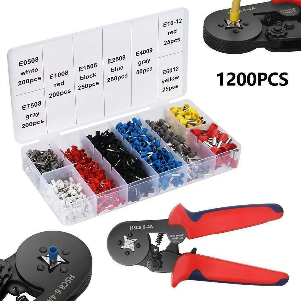 1200pcs/Box Wire Terminal Crimp Connector Insulated Uninsulated Wire End Ferrules --M25
1200pcs/Box Wire Terminal Crimp Connector Insulated Uninsulated Wire End Ferrules --M25