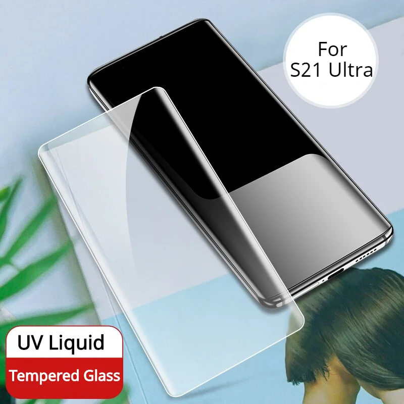 JGKK UV Liquid Full Glue Cover for Samsung Galaxy S21 Ultra Screen Protector 3D Curved Clear Tempered Glass for Galaxy S21 Ultra
JGKK UV Liquid Full Glue Cover for Samsung Galaxy S21 Ultra Screen Protector 3D Curved Clear Tempered Glass for Galaxy S21 Ultra